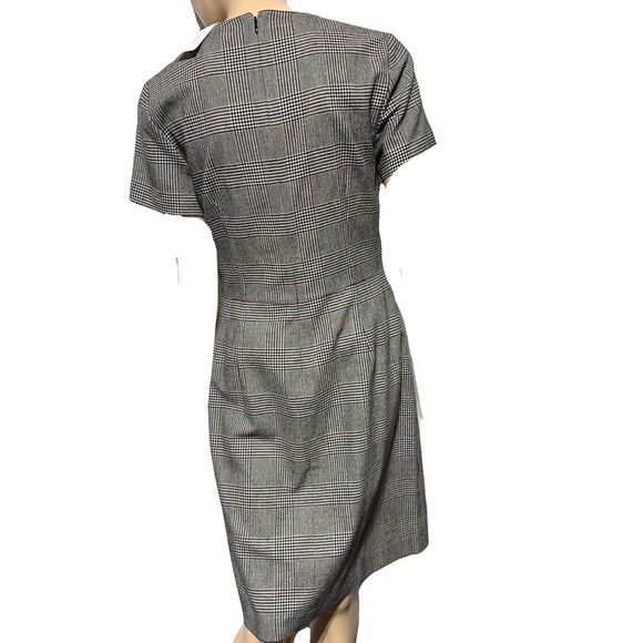 Banana Republic Dress Glen Plaid Shift Wool Blend Short Sleeve Size 8 T Tall NWT - Picture 6 of 9